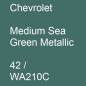 Preview: Chevrolet, Medium Sea Green Metallic, 42 / WA210C.